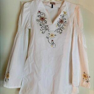 White Blouse Tunic with embroidery